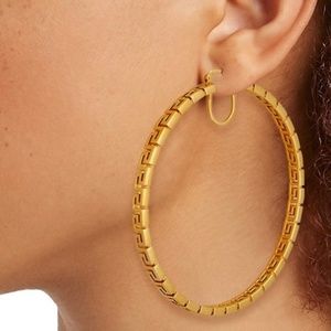 Versace Greca Hoop Earrings in Gold